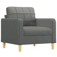 4-delige Loungeset met kussens stof donkergrijs - thumbnail