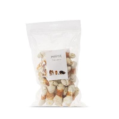 Petstyle Living Geknoopt Bot met Kip - Hondensnacks - 25 Stuks - 6,25-7,5cm