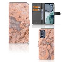 Motorola Moto G62 5G | Bookcase | Marmer Oranje - thumbnail