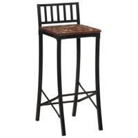 Barstoelen 2 st massief gerecycled hout - thumbnail