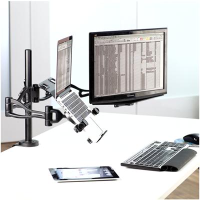 Fellowes Vista Series monitorarm, voor 2 schermen Fellowes Vista Series monitorarm, voor 2 schermen