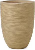 Capi nature elegant laag rib nl vaas 34x46 cm beige - thumbnail