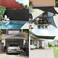 Zonnezeil 160 g/m 3/4x2 m HDPE blauw - thumbnail