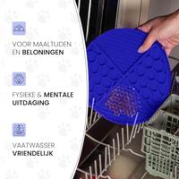 Eat Slow Live Longer Lick Mat Dimensions Circle  Blue - thumbnail