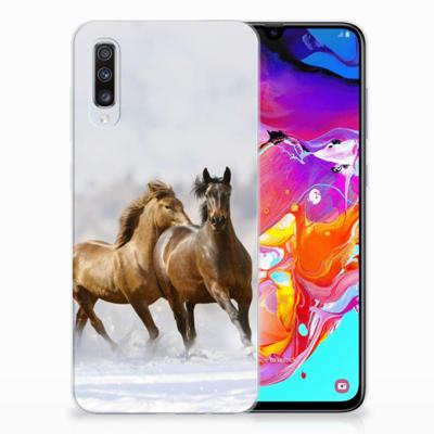 Samsung Galaxy A70 | TPU Hoesje | Paarden Samsung Galaxy A70 | TPU Hoesje | Paarden