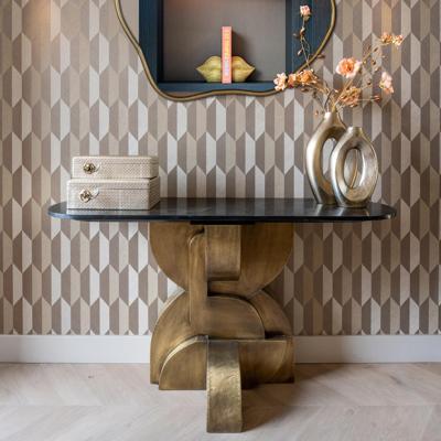 Richmond Sidetable 'Maddox' Marmer en Brass, 130cm