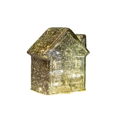 Huisje glas LED 12,5x7,5 goud Anna's Collection - Annas collection