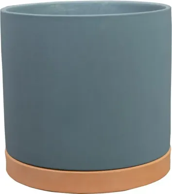 TS Collection Pot+schotel Birte 10x10cm blauw