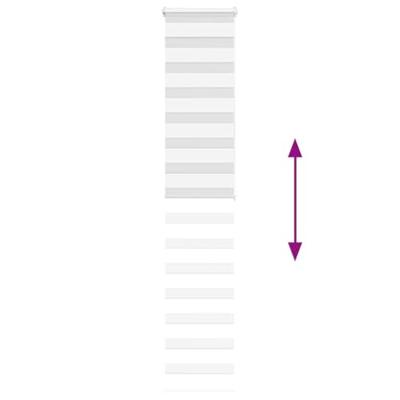 Zebra rolgordijn 50x200 cm stofbreedte 45,9cm polyester wit