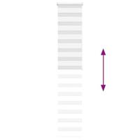 Zebra rolgordijn 50x200 cm stofbreedte 45,9cm polyester wit - thumbnail