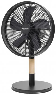 Bestron dft35wb tafelventilator (zwart/houtkleur, ø 35 cm)