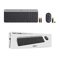 Logitech - MK470 Ultraslank draadloos toetsenbord + muis en stil draadloos systeem - Compacte en platte lay-out - 2,4 GHz USB-ontvanger - thumbnail