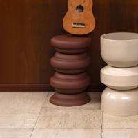 Dutchbone Bijzettafel/Kruk 'Artemis' kleur Terra - thumbnail