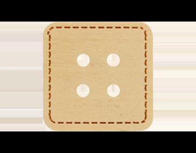Knoop vierkant met stikrand 12,5 mm