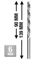 kwb 217060 HSS Spiraalboor 6 mm Gezamenlijke lengte 139 mm DIN 340 Cilinderschacht 1 stuk(s) - thumbnail