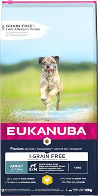 Eukanuba Adult Small & Medium kip graanvrij hondenvoer 2 x 12 kg