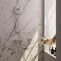 Douchekraanset Brauer Chrome Carving Opbouw Met Glijstang En Staafhanddouche Geborsteld Chroom Brauer - thumbnail