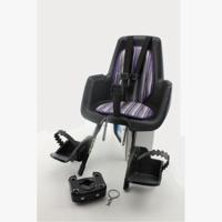 Mini Plus Classic Zwart voor fiets zitje met Lilac Mist Purple Inlay - thumbnail