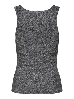 Only Onlea Glitter S/l 2-ways Top Jrs Noos Tops En Singlets Black Silver Glitter