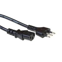 ACT AK5446 Netsnoer Italiaanse Connector - C13 | Zwart | 1,8 meter - thumbnail