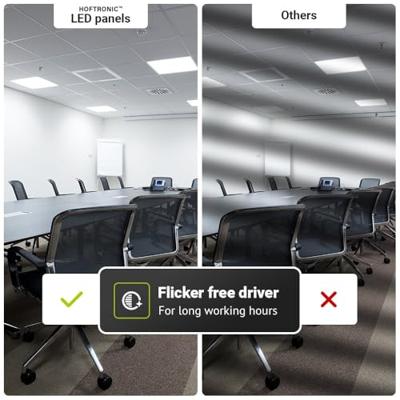 LED Paneel - 62x62 cm - 36 Watt - 4860lm (135lm/W) - 4000K neutraal wit - 1-10V Dimbaar - Flikkervrij - UGR19 - 5 jaar garantie LED Paneel - 62x62 cm - 36 Watt - 4860lm (135lm/W) - 4000K neutraal wit - 1-10V Dimbaar - Flikkervrij - UGR19 - 5 jaar garantie