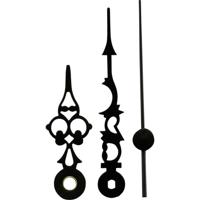 Wijzerset Antiek Aluminium Zwart Sleuf - thumbnail