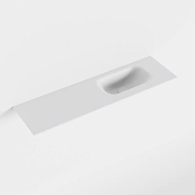 MONDIAZ EDEN Talc solid surface inleg wastafel voor toiletmeubel 80cm. Positie wasbak rechts