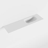 MONDIAZ EDEN Talc solid surface inleg wastafel voor toiletmeubel 80cm. Positie wasbak rechts - thumbnail