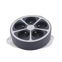 Chacon Multiprise Bureau 16a.250V-Max 3680W 5x16a kabel 1,5 m-grijze kleur - thumbnail