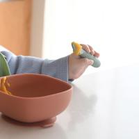 Set van 2 oefenlepels BEABA van saliegroen - thumbnail