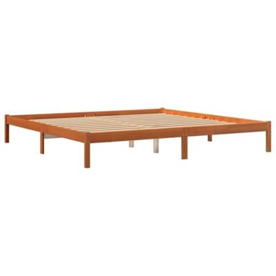 Bedframe massief grenenhout wasbruin 200x200 cm Bedframe massief grenenhout wasbruin 200x200 cm