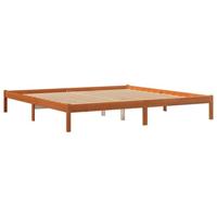 Bedframe massief grenenhout wasbruin 200x200 cm - thumbnail