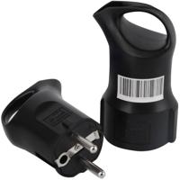 Stekker Set - Aigi Hembri - Schuko Stekker - Contrastekker - Randaarde - Kinderbeveiliging - 3680W - 16A - Zwart - thumbnail