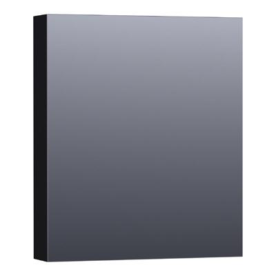 Brauer Impress Spiegelkast 60 cm - zonder Verlichting - Met 1 Linksdraaiende Dubbelzijdige Spiegeldeur - Mat Zwart