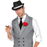 Satijnen stropdas zwart - thumbnail