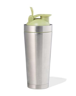 HEMA Shakebeker 750ml rvs metallic-groen (grijs metallic)