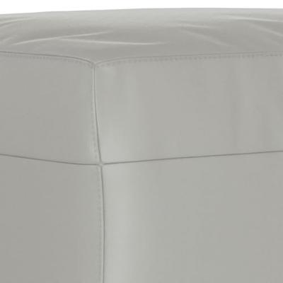 3-delige Loungeset met kussens microvezelstof lichtgrijs