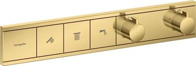 Hansgrohe RainSelect thermostaat inbouw voor 3 functies, Polished Gold Optic