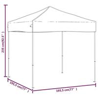 VidaXL Partytent inklapbaar 2x2 m wit - thumbnail