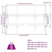 VidaXL Tv-muurbeugel 26-63 inch scherm 50 kg max vesa 600x400 cm - thumbnail