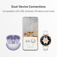 In-ear Bluetooth Hoofdtelefoon Huawei FreeClip Zwart Paars - thumbnail