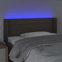 Hoofdbord LED 93x16x78/88 cm stof taupe - thumbnail