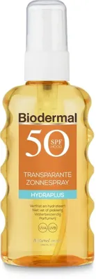 Biodermal Hydra plus transparante zonnespray SPF50 175 Milliliter