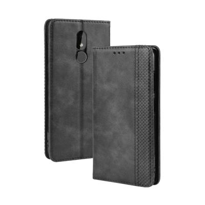 Magnetische Buckle retro Crazy Horse textuur horizontale Flip lederen case voor Nokia 3 2 met houder & kaartsleuven & fotolijstjes (zwart)