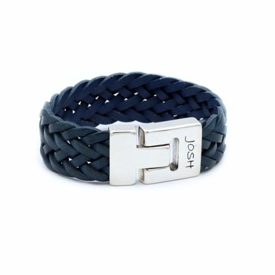 Josh leren armband 24340 Jeans blauw Josh leren armband 24340 Jeans blauw