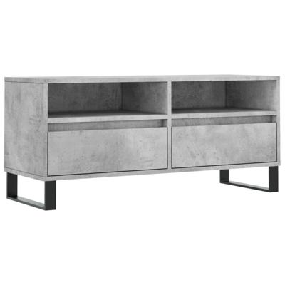 Tv-meubel 100x34,5x44,5 cm bewerkt hout betongrijs Tv-meubel 100x34,5x44,5 cm bewerkt hout betongrijs