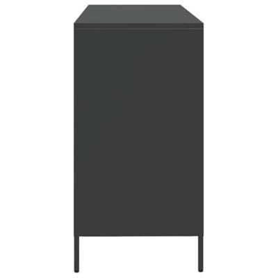 Dressoir 135x39x73,5 cm koudgewalst staal zwart