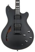 EVH SA-126 Special Stealth Black semi-akoestische gitaar met koffer - thumbnail