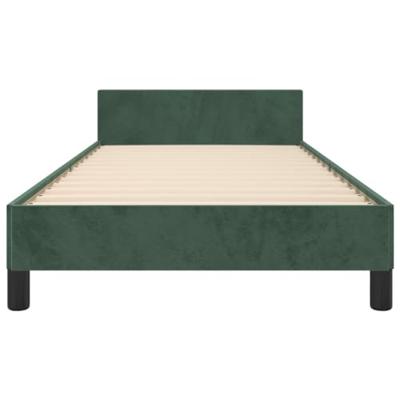 Bedframe met hoofdeinde fluweel donkergroen 80x200 cm Bedframe met hoofdeinde fluweel donkergroen 80x200 cm