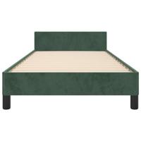 Bedframe met hoofdeinde fluweel donkergroen 80x200 cm - thumbnail